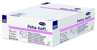 Hartmann 932452 PEHA-Haft Cohesive Conforming Gauze Bandage, 13.5 Length, 1" Width Pack of 8