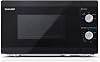 SHARP YC-MS01U-B Compact 20 Litre 800W Manual control Microwave, 5 power levels, defrost function, LED cavity light - Black