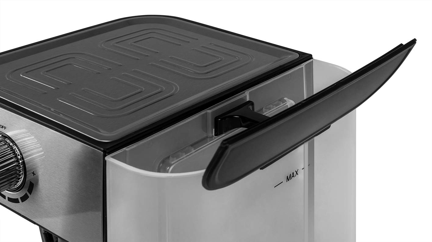 Orbegozo Ex 6000 - Cafetière à expresso et à cappuccino, pression de 20 bar, réservoir de 1,5 l, convient pour les dosettes, 1050 W, noir