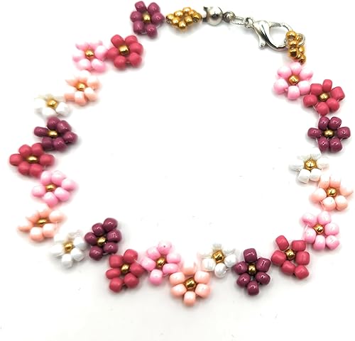 Elegante brazalete para dama hecho a mano de cuentas de vidrio de 7.5 pulgadas de largo, ideal para regalo se envía embalaje según muestra.