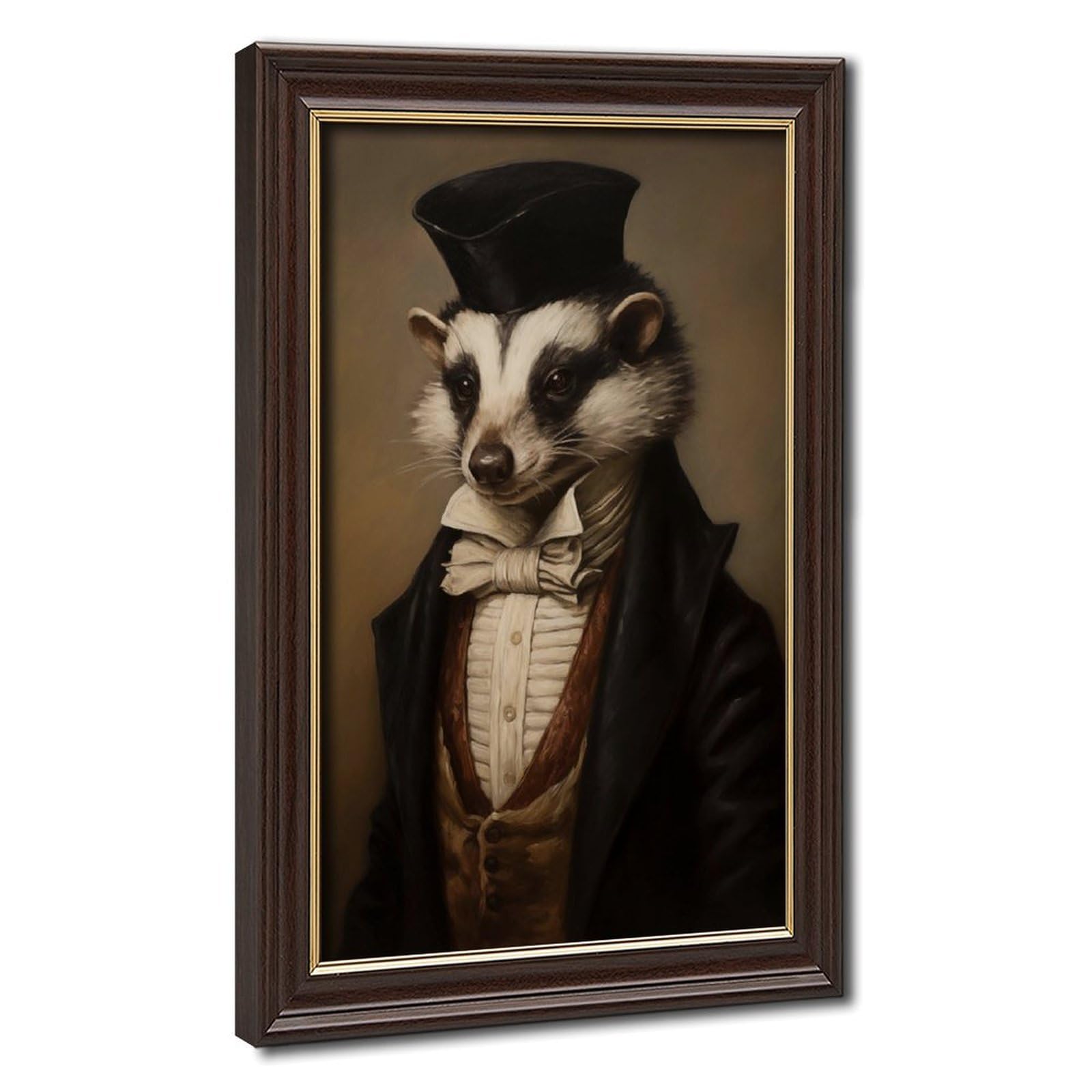 Pyberon Mokume Gane Frame-Style A Skunk In A Suit Canvas Poster For Dorm Room Decor Gift