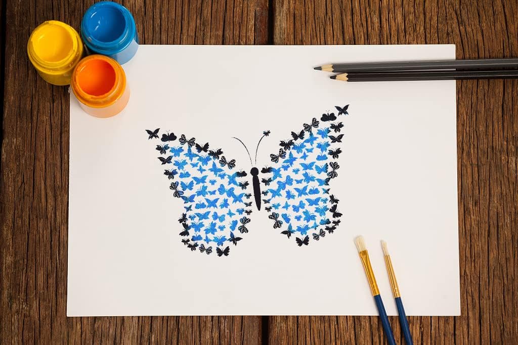 バタフライグループ 背景クリアスタンプ カード作成用 蝶の背景スタンプ 動物 昆虫 背景 透明ゴム シールスタンプ DIY 写真 ス