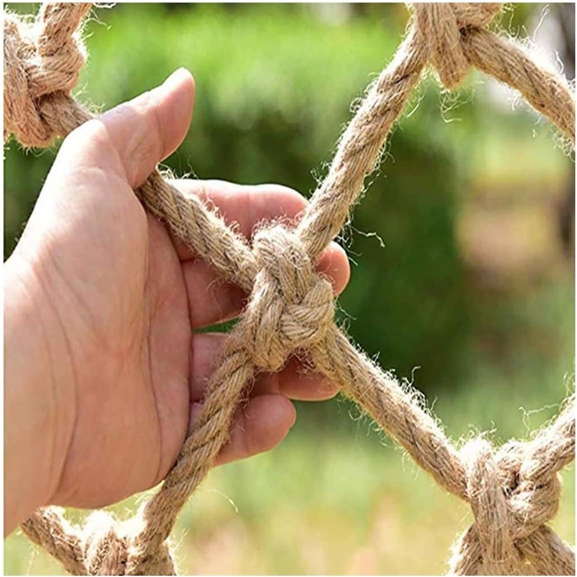 Safety Anti-Fall Net for Garden & Balcony - Customizable Indoor/Outdoor Rope Net - Retro Design Privacy Fence for Kids & Pets - Climbing Safety Hammock Swing Net