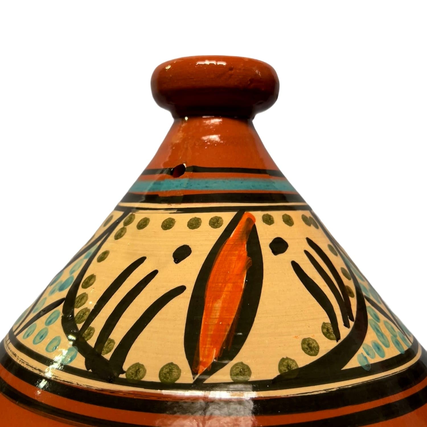Tajine XL 35 cm in Terracotta Dipinta a Mano – Pentola Tradizionale Marocchina/Tunisina + Ebook Gratuito 2611251349
