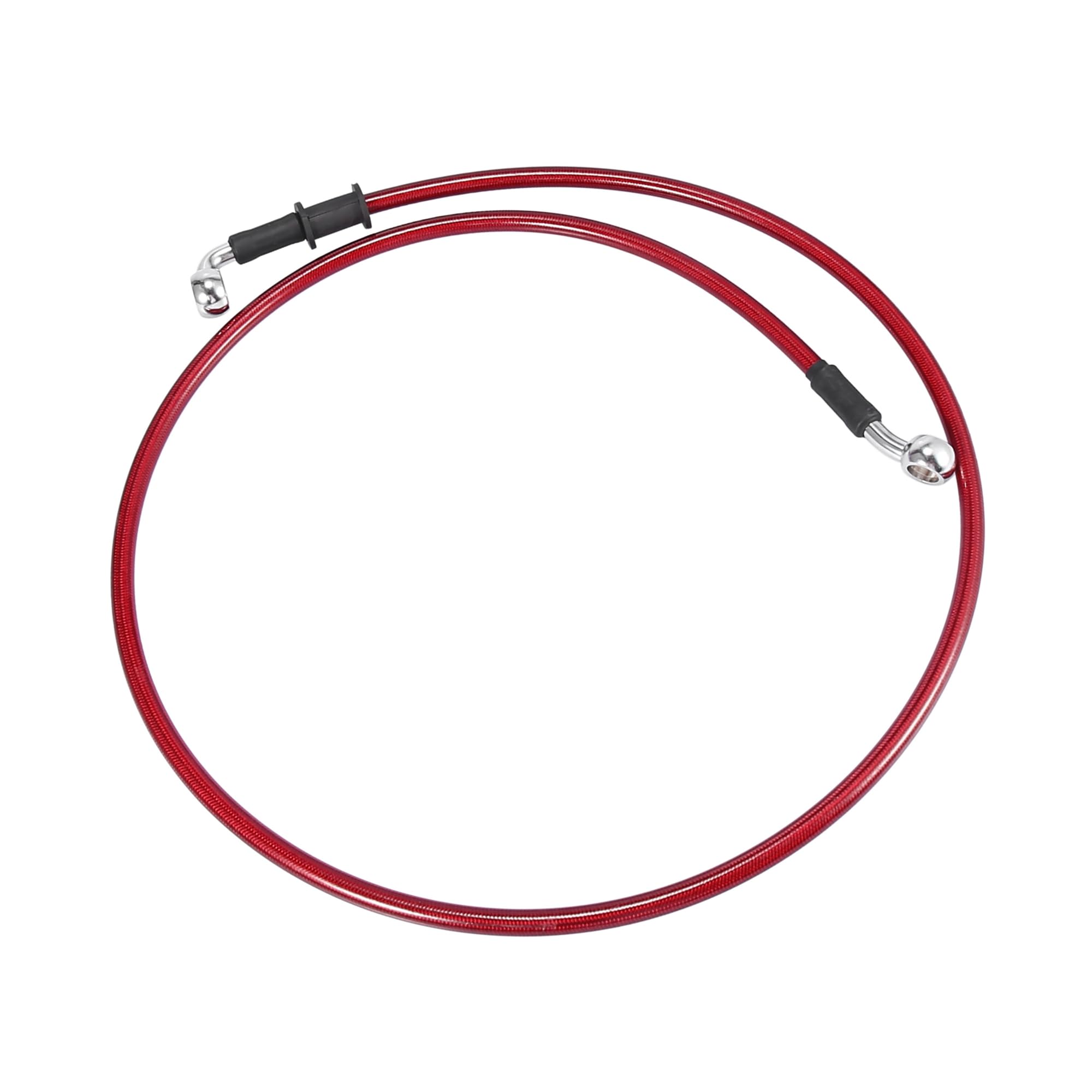 Tubo de manguera de freno de 110 cm en acero trenzado rojo para embrague de moto