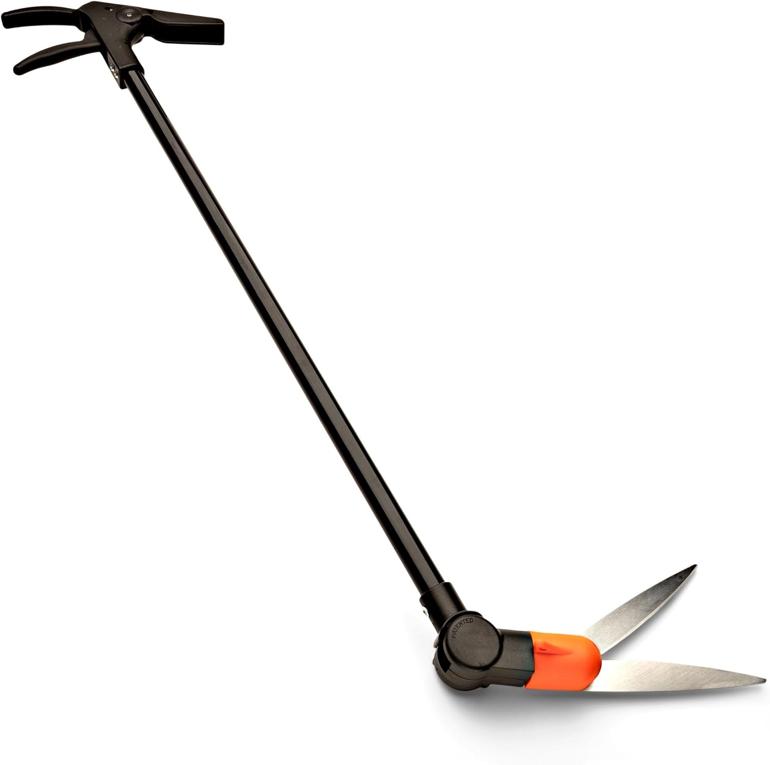 Kings County Tools 3-Position Hedge Trimming Shears | Long Shaft for Grass Clipping | 6” Steel Blades | Swivel 180-Degrees Horizontally and Vertically | Blade Lock for Safety