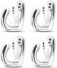 AMYSPORTS Stainless Wall Hanger Screw Hook Outdoor Hanger Hanging Hook Steel Heavy Duty Coat Hooks Kitchen SUS316 4pcs