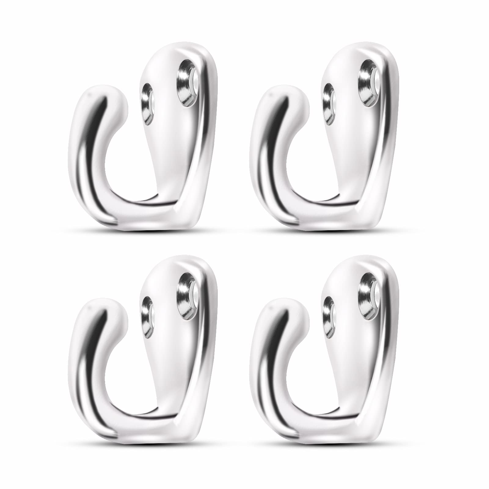 9Tong Stainless Wall Hanger Screw Hook Outdoor Hanger Hanging Hook Steel Heavy Duty Coat Hooks Kitchen SUS316 4pcs