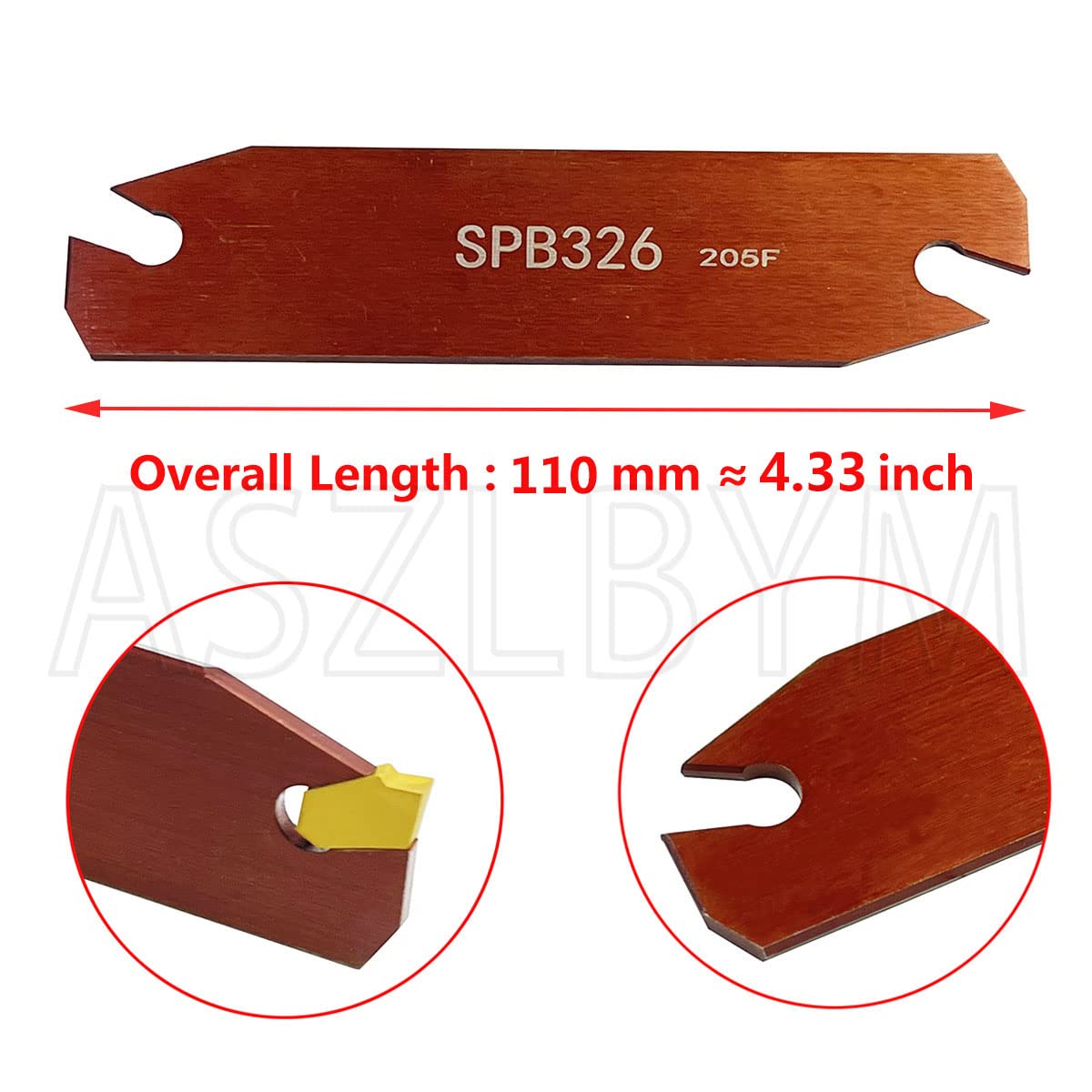 Utensili per tornio scanalati SPB26-3, inserto di taglio tornio CNC SPB Grooving Cut-Off Tool con 12 pezzi SP300 inserti in metallo duro e 1pc SMBB1626 scanalatura piastra lama di separazione