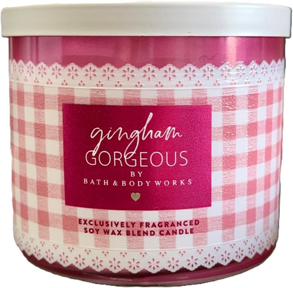 Bath & Body Works 3 Wick Candle - Spring Favorites (Gingham Gorgeous)