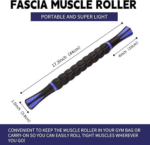 Miniatura 6 de Rodillo de masaje, rodillo muscular para atletas, rodillo de masaje de liposucción para drenaje linfático, para aliviar el dolor muscular, puntos de