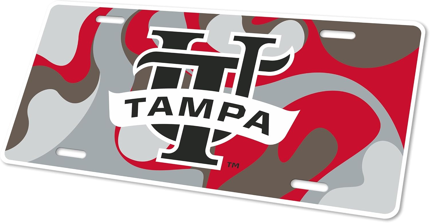 University of Tampa Decorative Car Front License Plate, Vanity Tag, Metal Car Plate, Aluminum License Plate 6" x 12" Inches (University of Tampa 2)