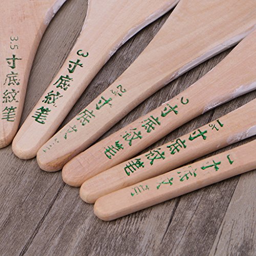 Qupida 1 Pcs Goat Hair Hake Brushes Wooden Handle For Watercolor Acrylic Oil Paint Art Supplies (1 In) #TOP6