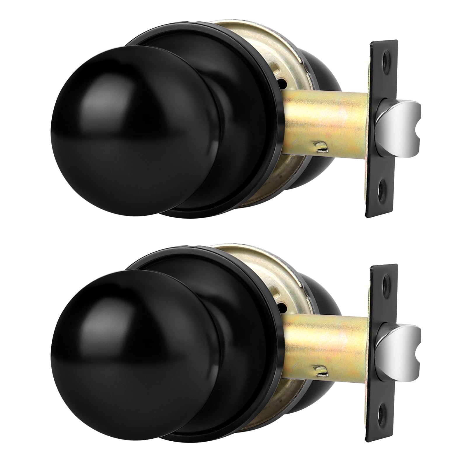 Brushed Nickel Door Knobs - Keyless Passage Locks -12