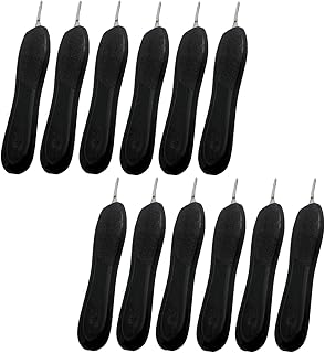 AAProTools Lot Of 12 Scalpel Handle #3, Black Plastic Grip - Fitting Surgical Blades #10 Thru 15