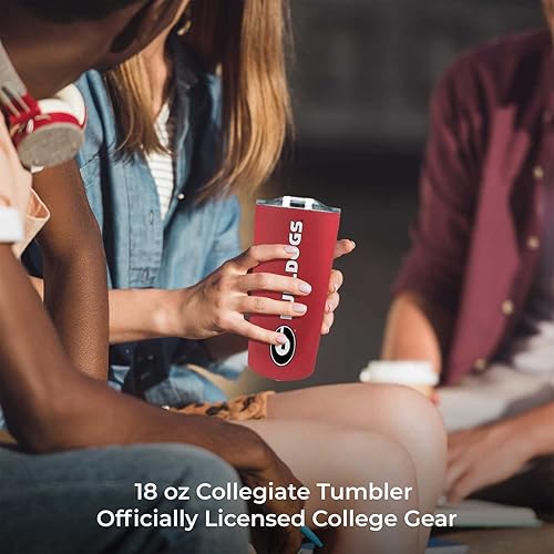 Miniatura 568 de Campus Colors Vaso de acero inoxidable de la NCAA perfecto para el día del partido, 18 onzas, doble pared, mantiene las bebidas perfectamente Azul