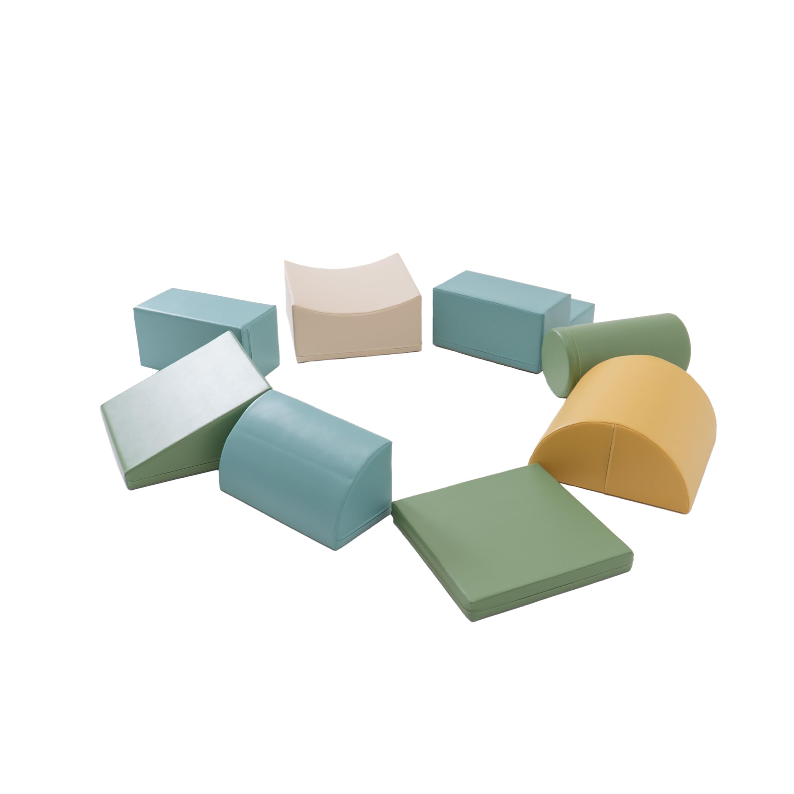 IGLU SOFT PLAY Adventurer 8-teiliges Kletterset (Pastel Sea) | Firm Step Schaumstoff | Veganes Leder | CE-zertifiziert | Fördert Klettern & Motorik | Leicht zu Reinigen | Leicht