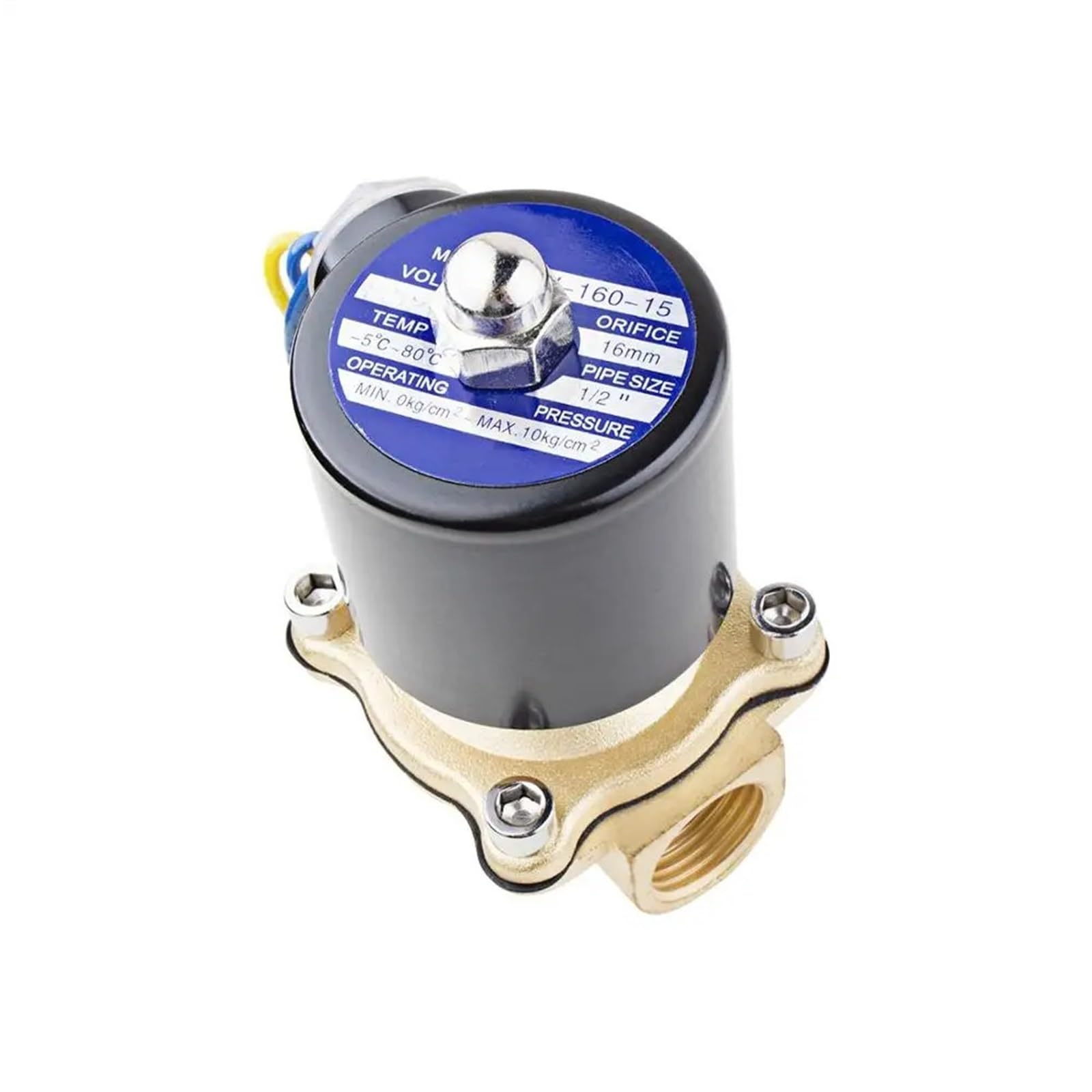 1/2" 3/4" NPT 2/2 normalnie zamknięty zawór elektromagnetyczny 12 V woda 150 stopni Celsjusza (Npt-110 VAC, 1/2 cala)