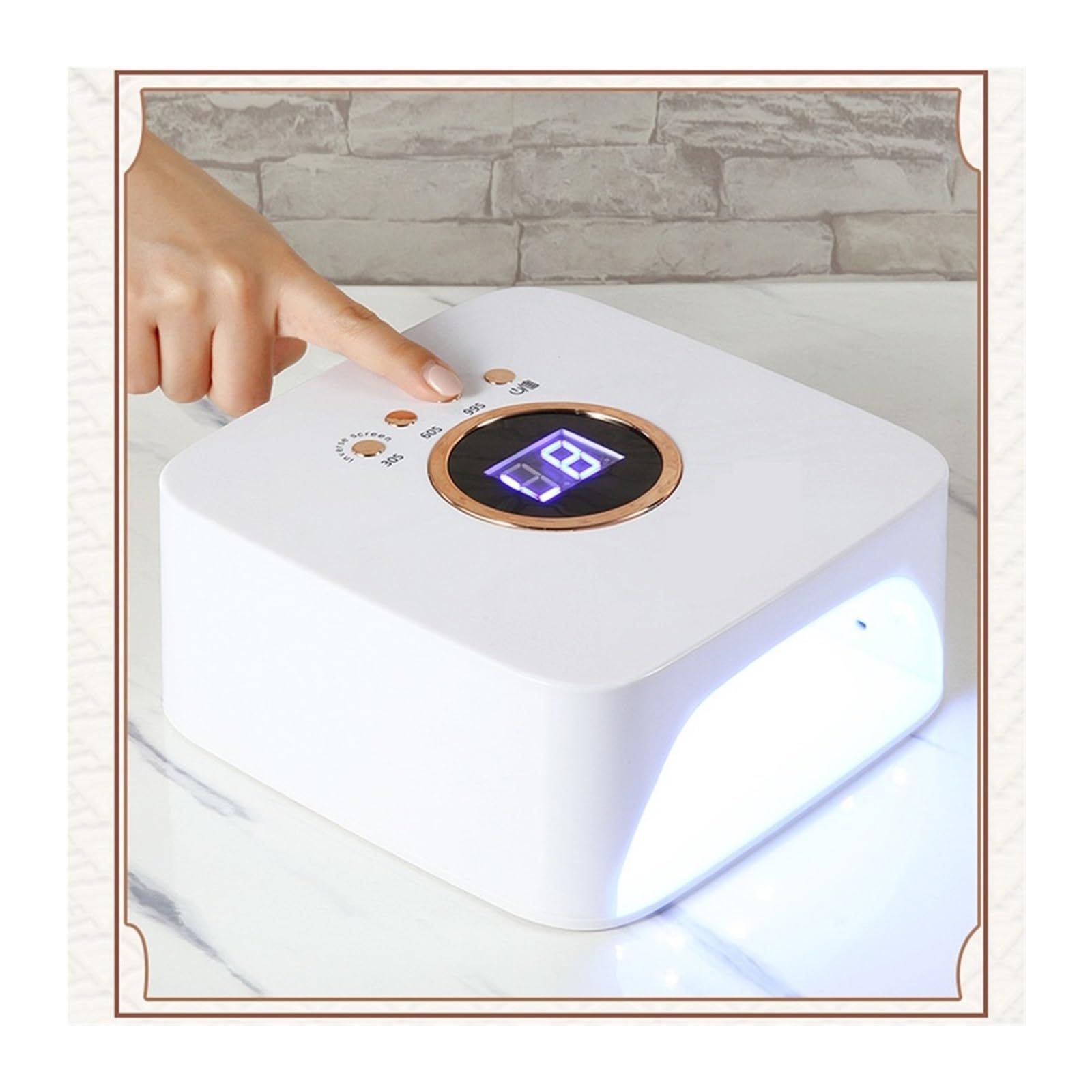 Lampa UV do paznokci, Lampa LED UV do paznokci 88W Lampa do ładowania paznokci Lakier żelowy UV Cure Light Przenośna suszarka do żelu żelowego Manicure Lampy LED Bezprzewodowa lampa UV do paznokci do