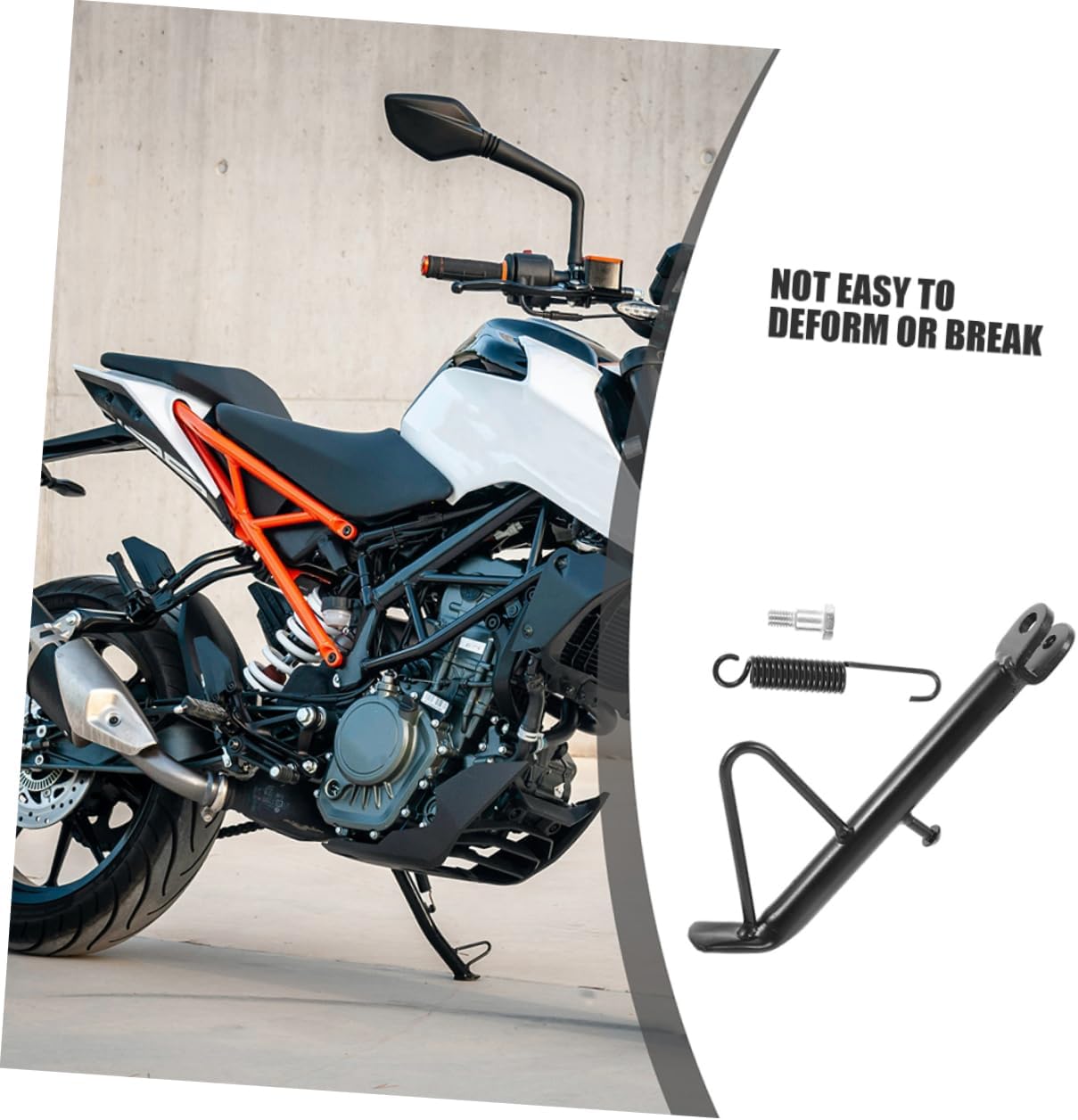 Alipis 2sets Motorcycle Kickstand Easy Installation Side Stand with Springs Screws for Dirt Electric Scooters and Various Models Stable Parking