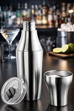 ok Ama l  Paslanmaz  elik Kokteyl Shaker 650 ML - Metalik