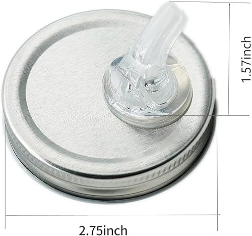 Miniatura 3 de Tapas para tarros Mason con boquillas de vertido, dispensador de vertido de flujo libre Moonshine, se adapta a tarros Mason de boca regular de 2.75