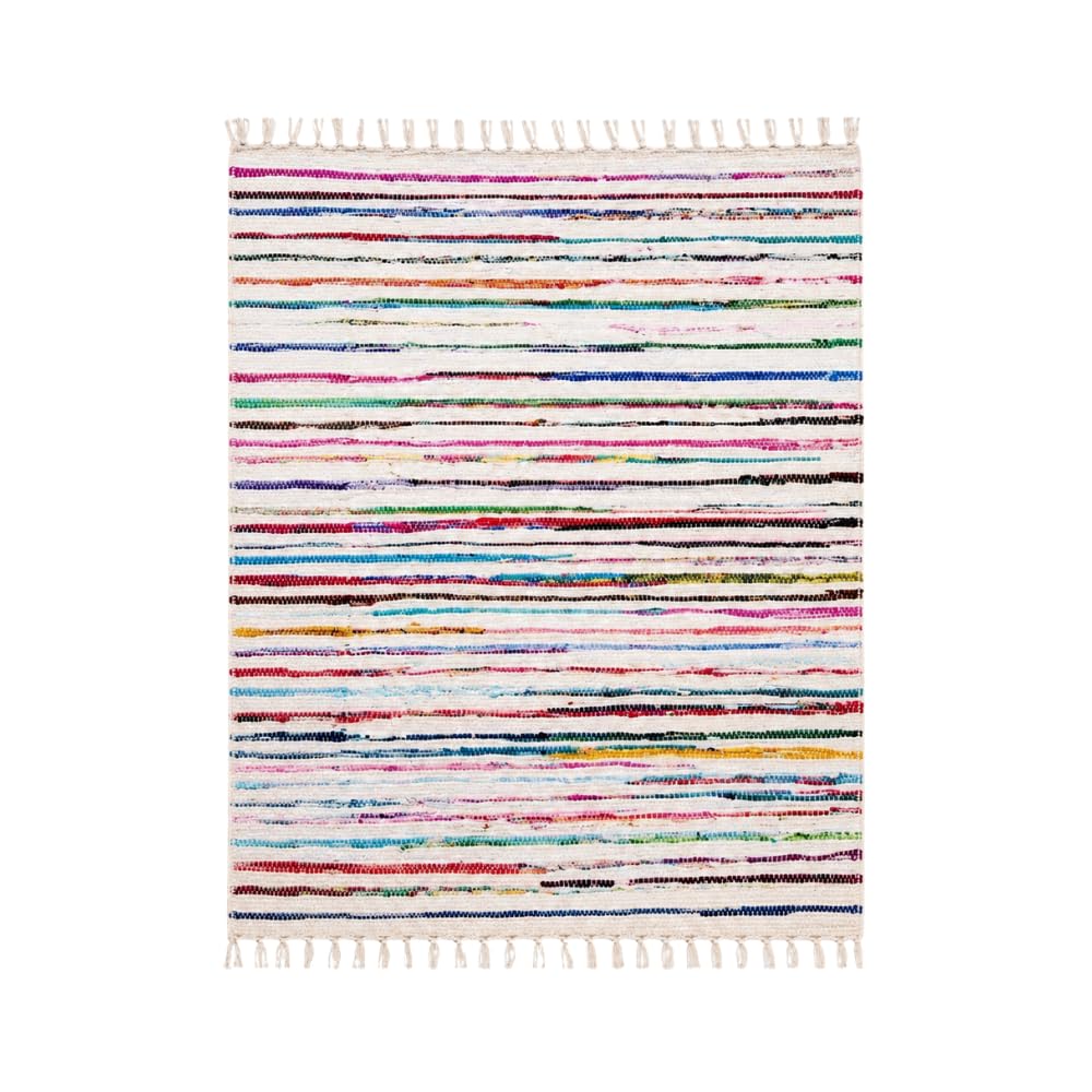 Chindi Rag Rug 60x120cm | Handwoven Cotton Kitchen Rug & Boho Bathroom Rug