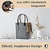 TANNDESIGN Nachhaltiger Damen Shopper „Emma“ aus recyceltem Filz Grau – Einkaufstasche 21L mit Schultergurt & Fronttasche | Umweltfreundliche Tragetasche für Alltag, Büro & Freizeit | Waschbar #3