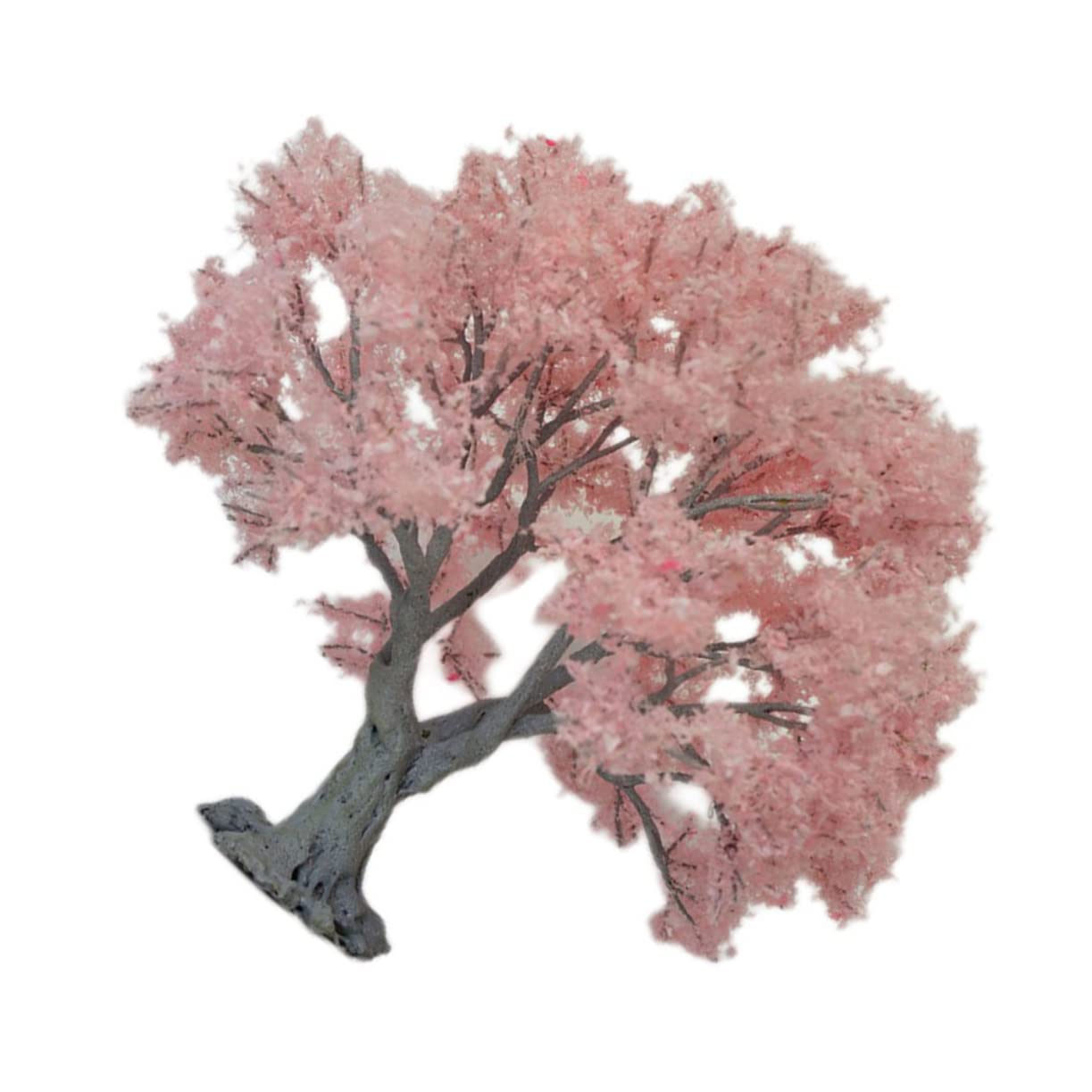 Abaodam Pink Flower Model Tree Scenery Railroad Diorama, Miniature Bush Trees for DIY Landscape