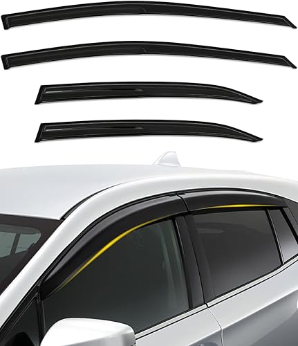 Miniatura 2 de Deflector de ventana lateral, viseras de humo oscuro, protectores de lluvia, juego de 4 piezas para Toyota 2018-2020 para Camry