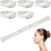 6Pcs Absorbent Nasal Dressing Support, Breathable Postoperative Elastic Nasal Bandage, Hemorrhage Nose Bandage with Ear Loops for Home Office Travel