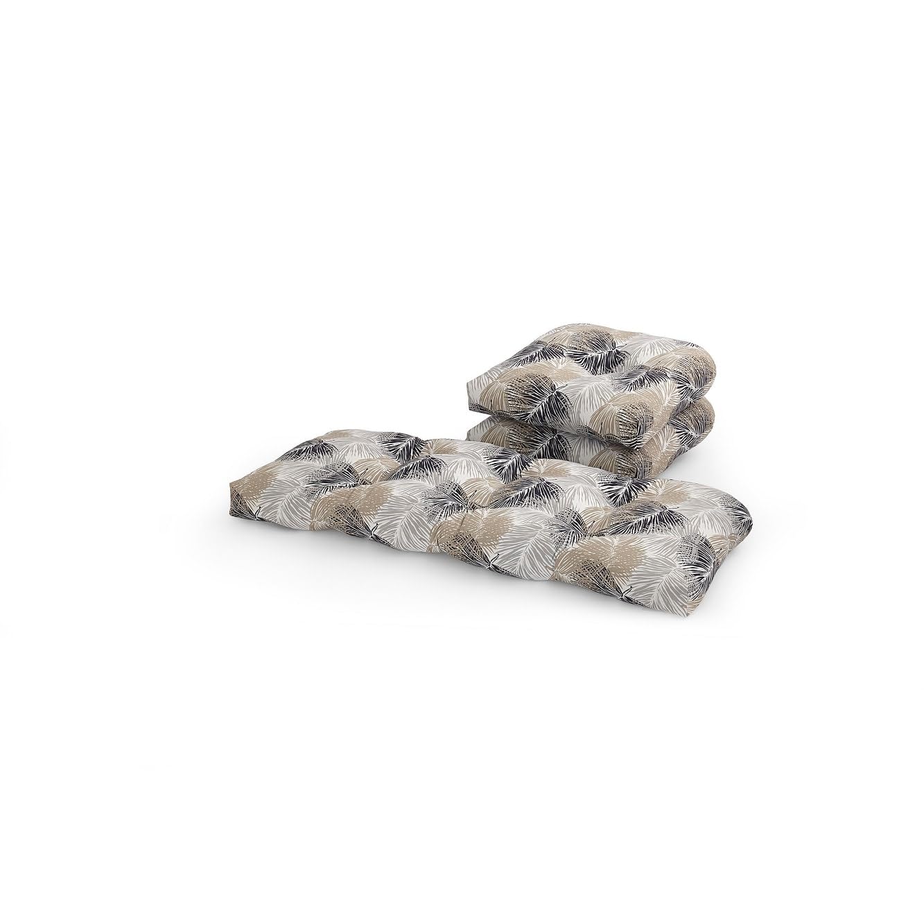Overstock Tempo Outdoor Caesar Dritfwood 3 Piece Cushion Set - 19"x44", 19"x19" Caesar Driftwood