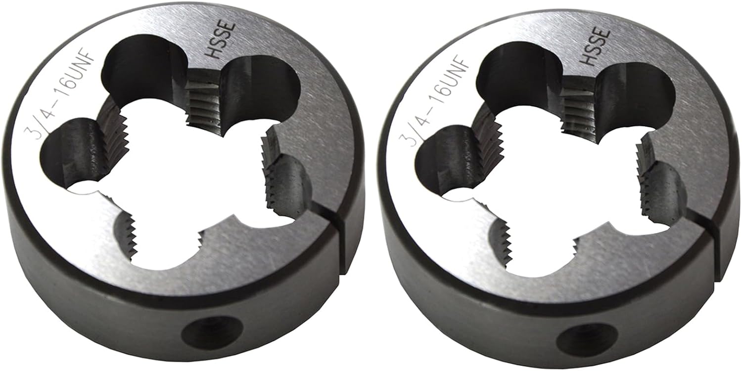 1/2-20 UNF 2Pcs/set Precision Threading Cutting Dies Round Adjustable HSS-Co Conduit Fastener Pipe Threads Tools