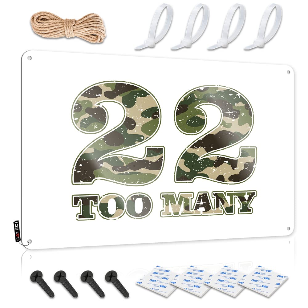 Clock Gift For Her Retro Wall Art | 22 Too Many Ptsd Awareness Veteran Faded Decorative Wall Art Ready To Hang For Bar(30X40CM)