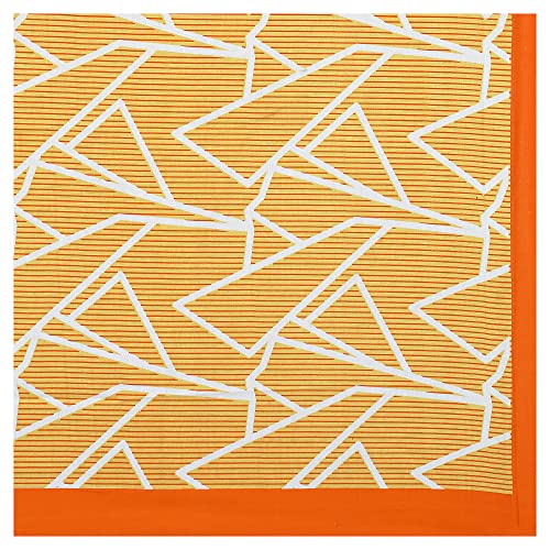Image of RajasthaniKart Pure 100% Cotton Double Bed Sheet with 2 Pillow Covers (Bedsheet for Double Bed Cotton, Orange,5268)