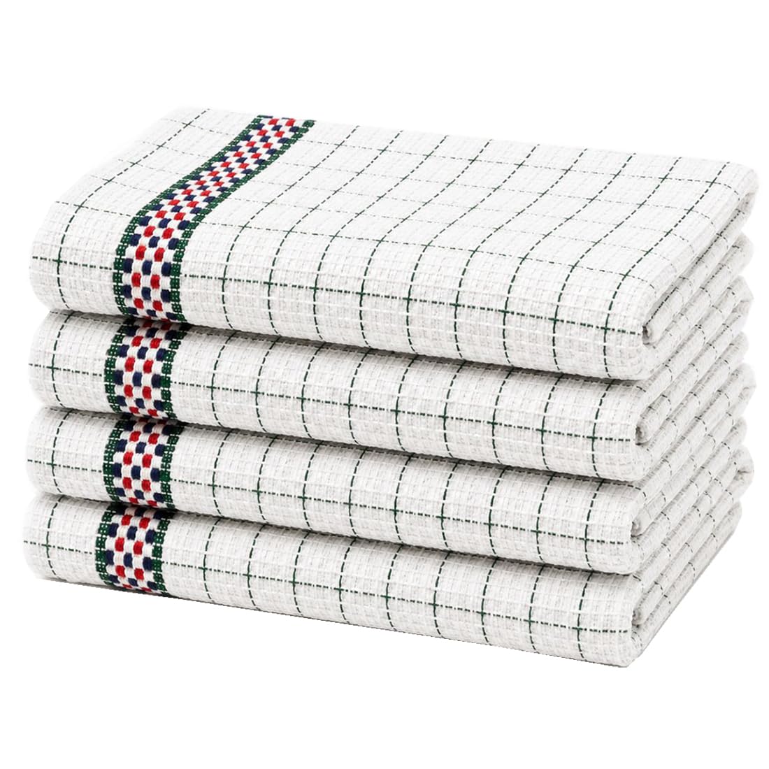 Party HuB Hawai Cotton Tea Towels 2 Pack, Premium 100% Cotton Checkered Kitchen Towels, Absorbent Dish Towel for Drying Dishes, Reusable Kitchen Cleaning Cloths, Large Tea Towel 50 x 70cm