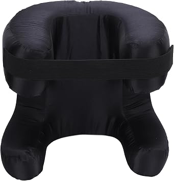 Comfortable Face Pillow, Silk Fabric Memory Foam, Soft Cushioning Ergonomic Beauty Pillow Side Sleeper Black