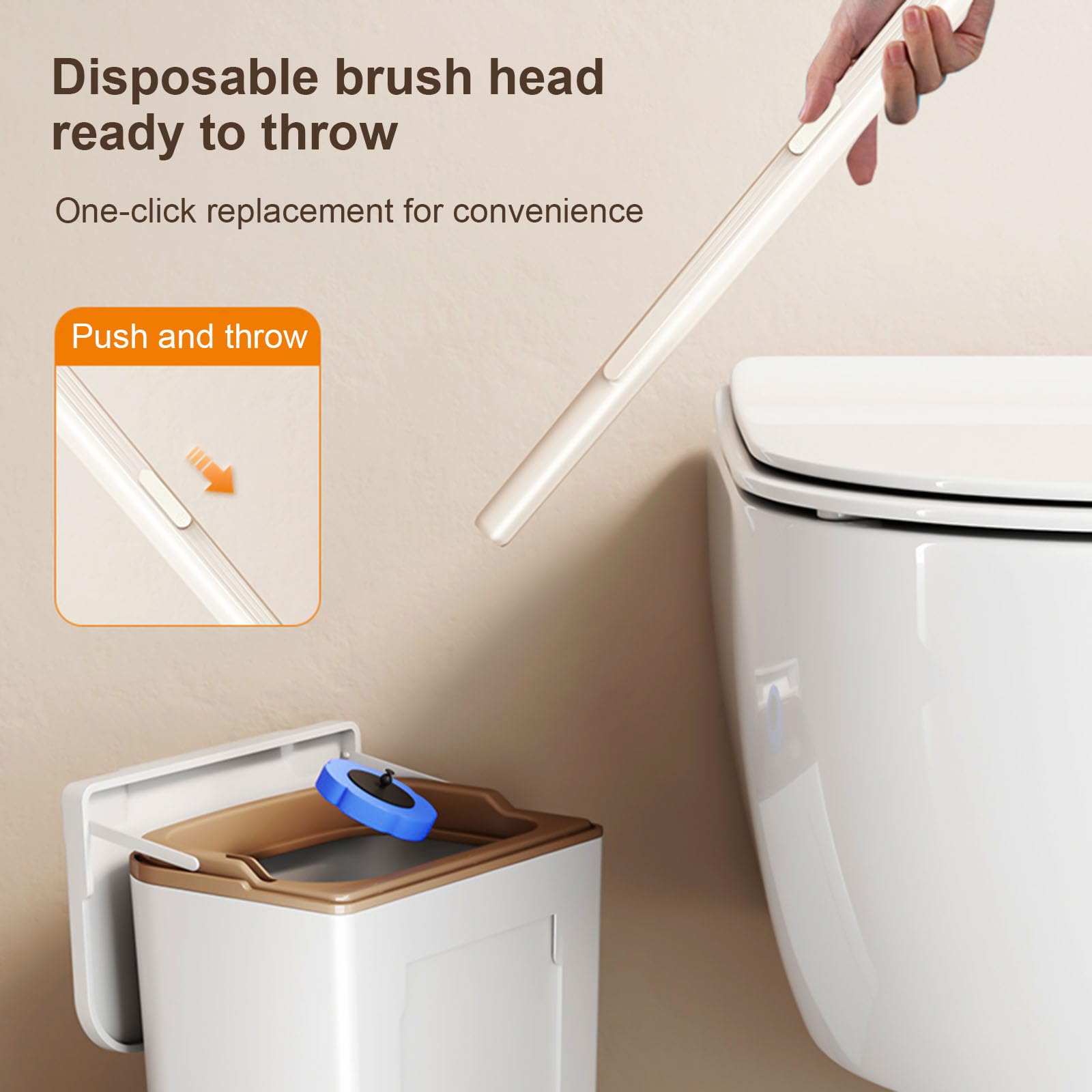 WC Schrubben Set mit Ersatzkopf Hotel Badezimmer Zubehör für Haus und Hotel Gebrauch