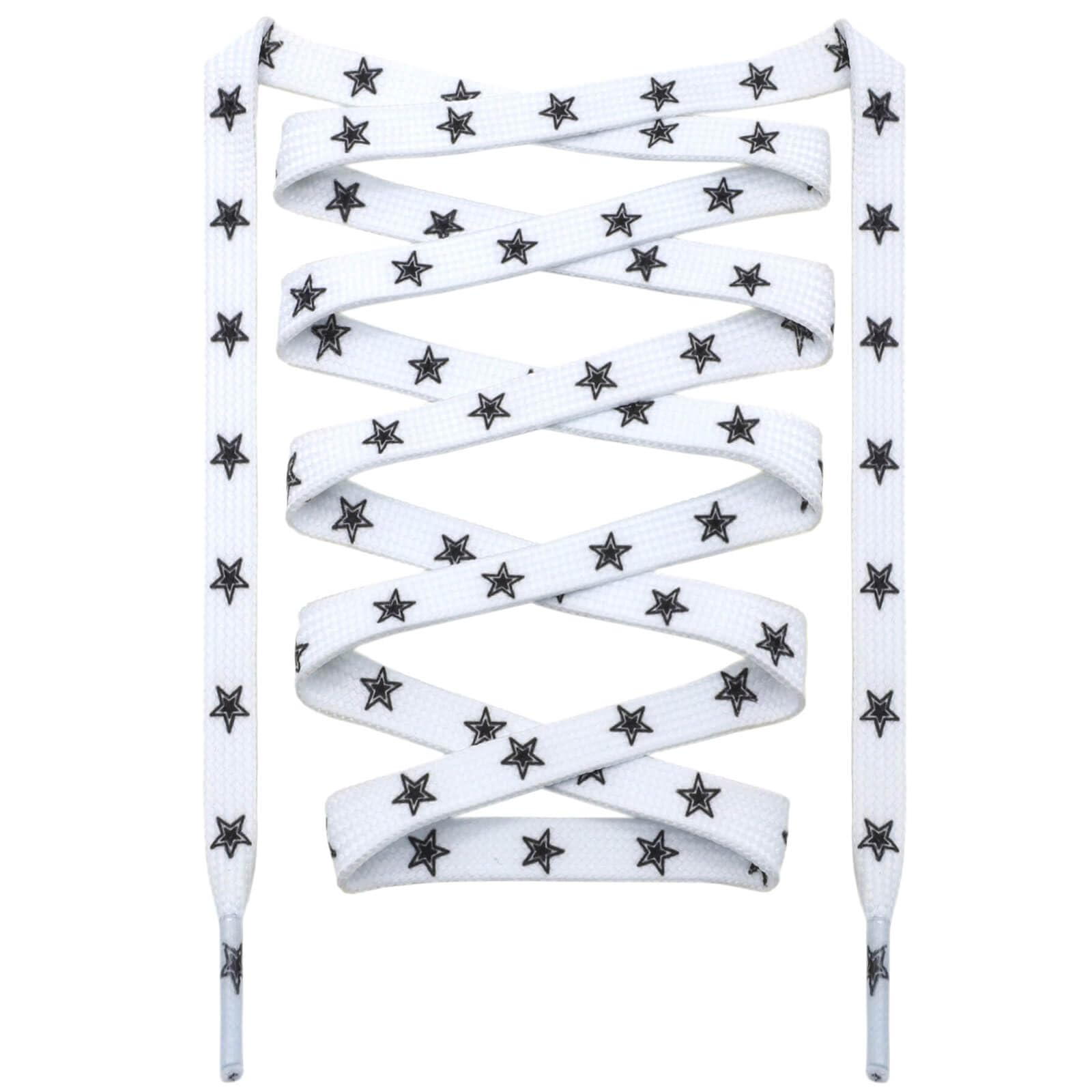 DANHUA Colored Printed Flat Shoelaces: 2 Pair Patterned Shoe Laces for Sneakers