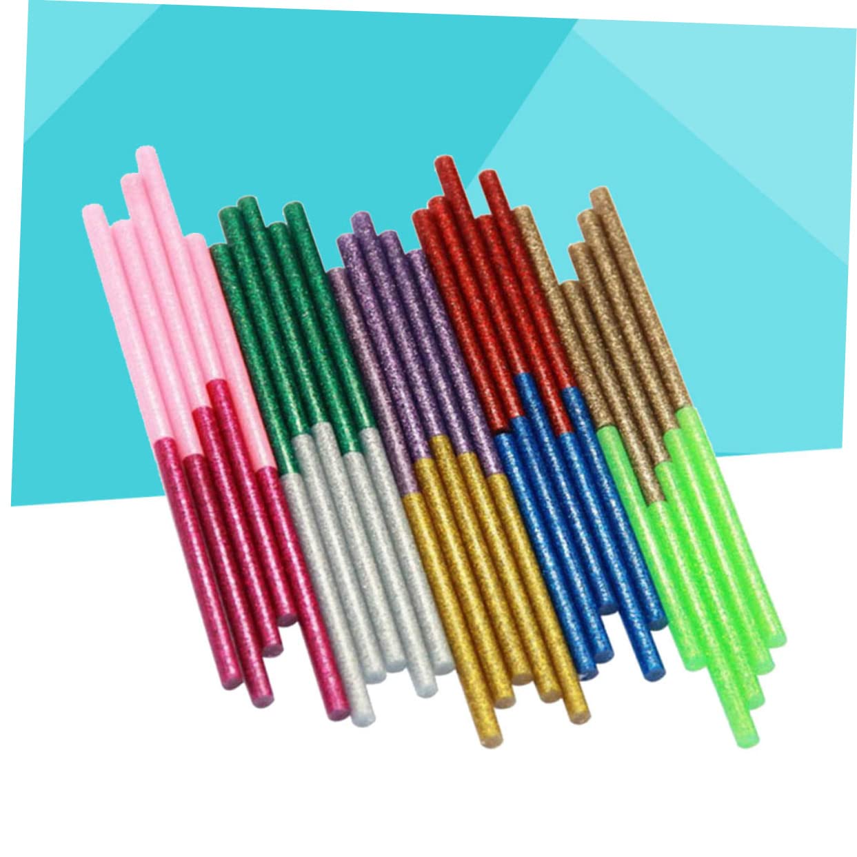 Gogogmee Glitter Stick Glue 200 Pack Hot Melt Glue Sticks Glitter Versatile for Art Craft and Home Decor Random Color
