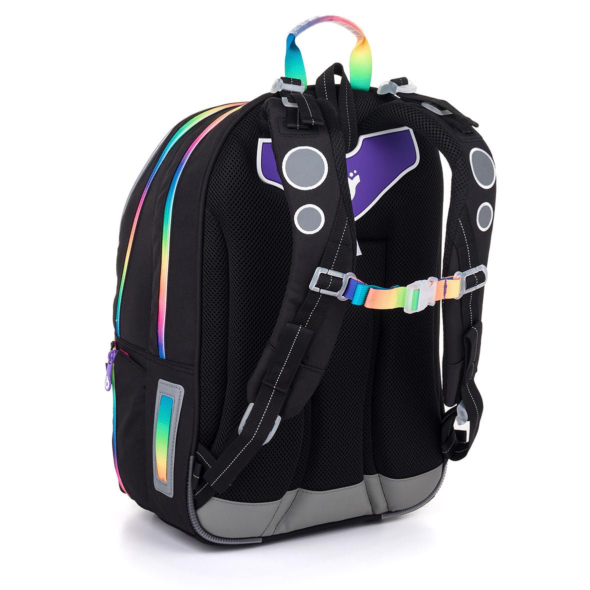 TOPGAL KIMI Schulrucksack ab der 2. Klasse (ca. 125 cm), ergonomisch & leicht, wasserabweisend, mit reflektierenden Elementen, 26 L Schulranzen mit Brustgurt & Rückenpolsterung (Schwarz 2)