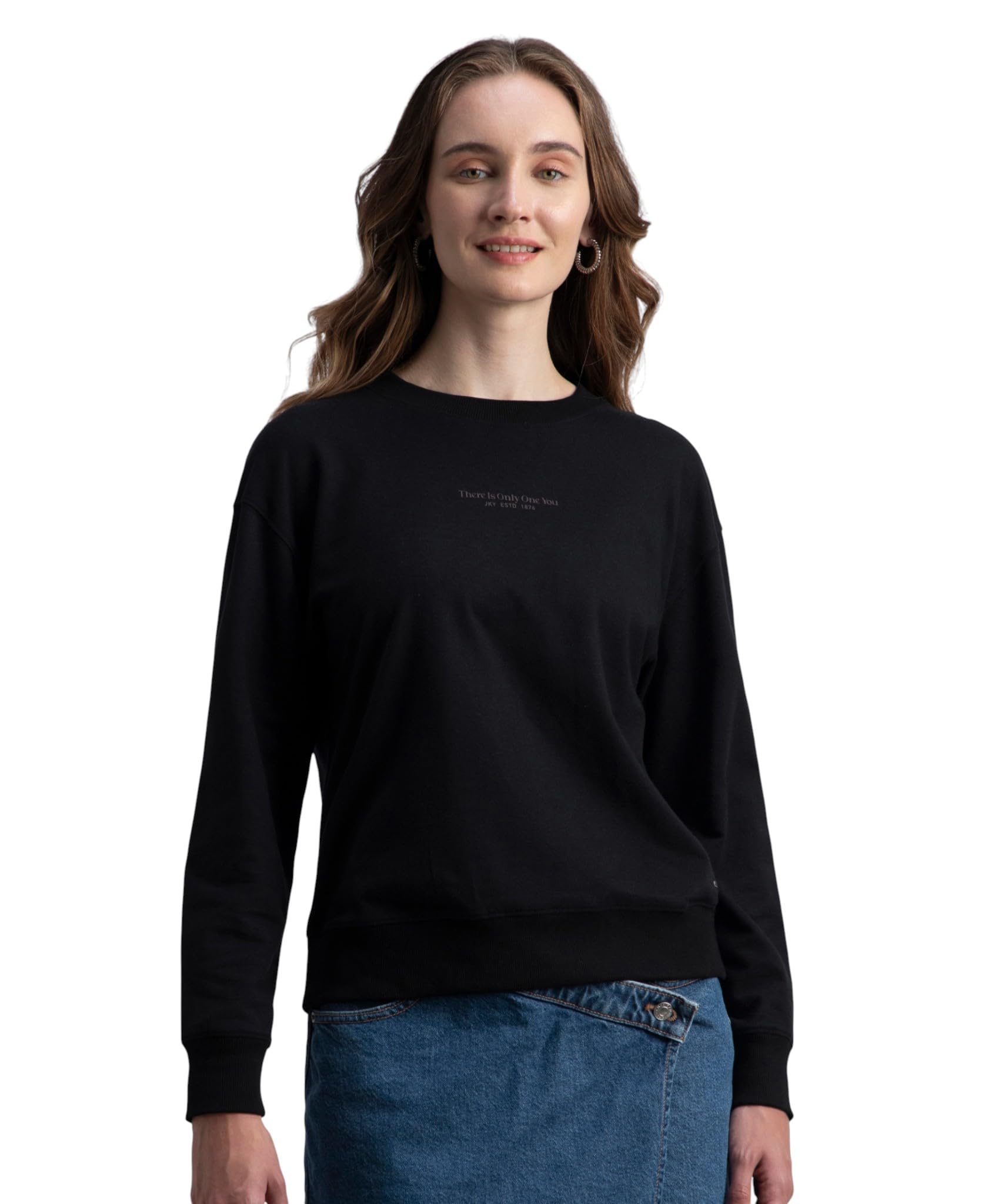 Jockey A191 Women's Super Combed Cotton French Terry Fabric Printed Sweatshirt-image-30