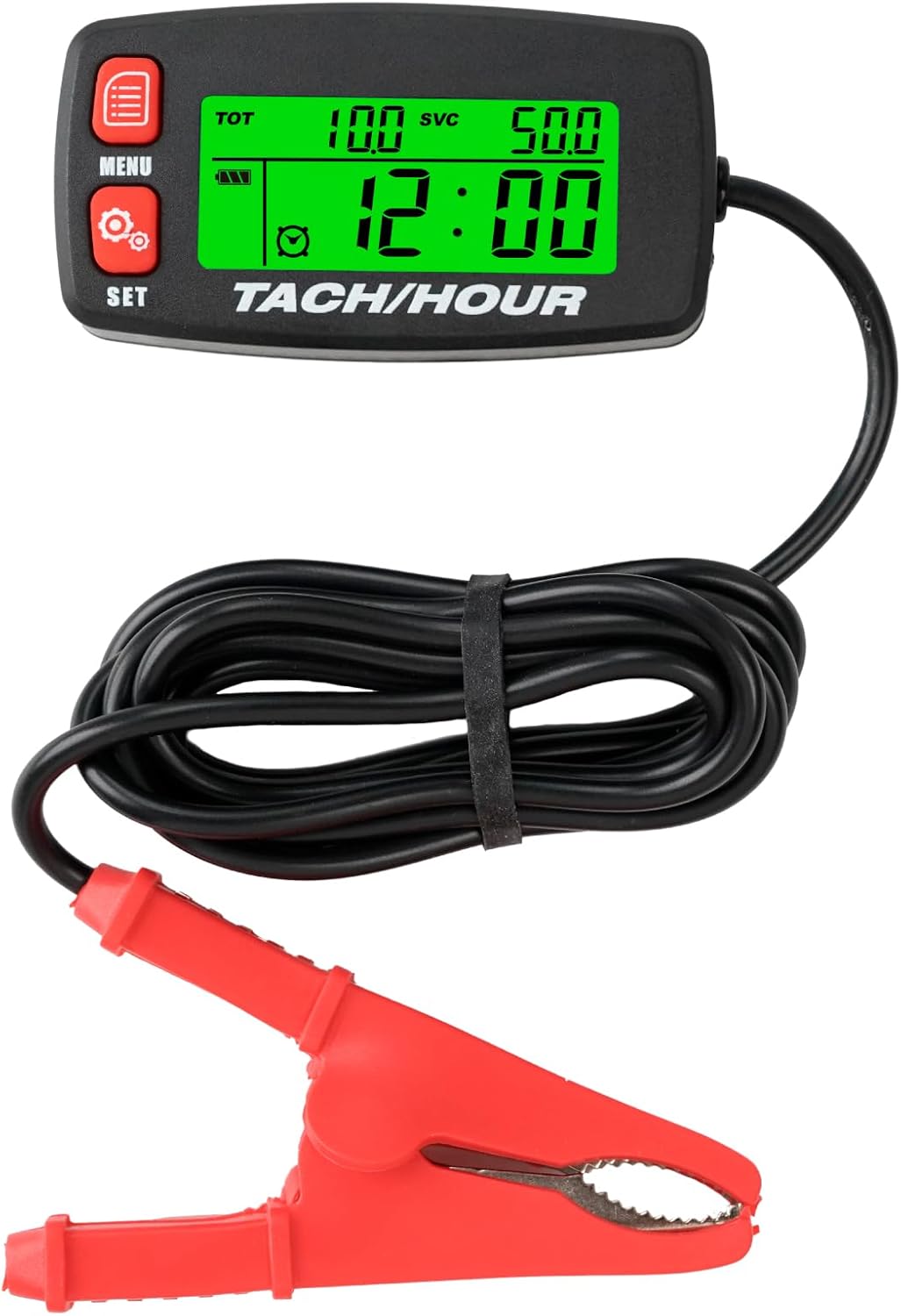 Runleader Digital Tach/Hour Meter with Alligator Clip