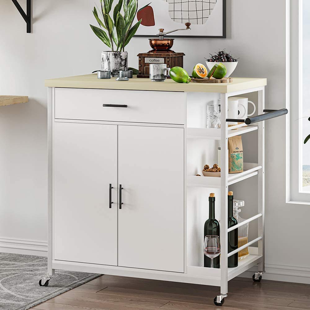 Buy Hasuit Kitchen Island Cart with Storage, Rolling Kitchen Island