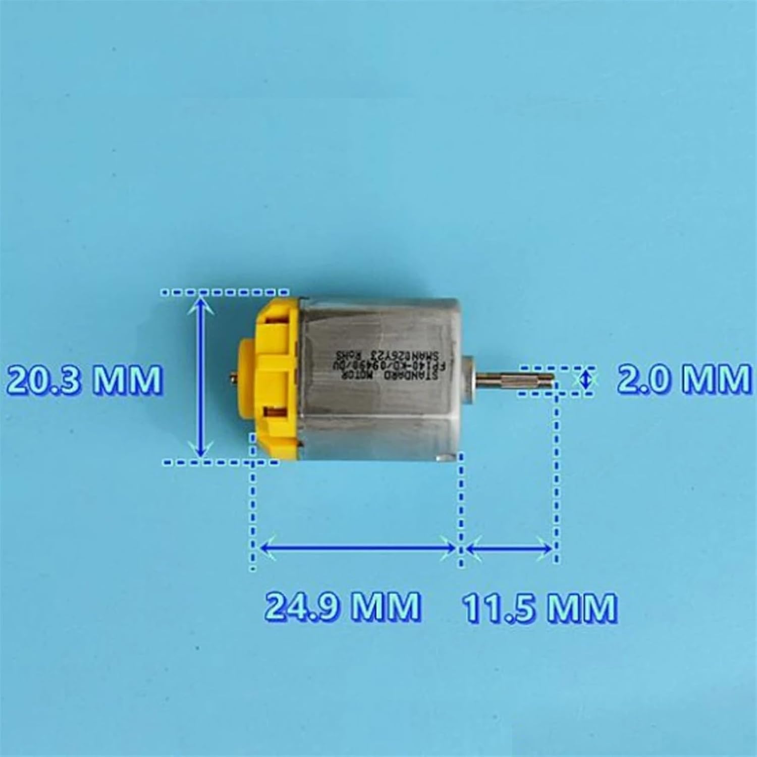 FP140KD-09490 Motor 24V 11600 RPM Low Noise Mini Electric Carbon Brush Motor for Car Door Lock Folding Rear View Mirror