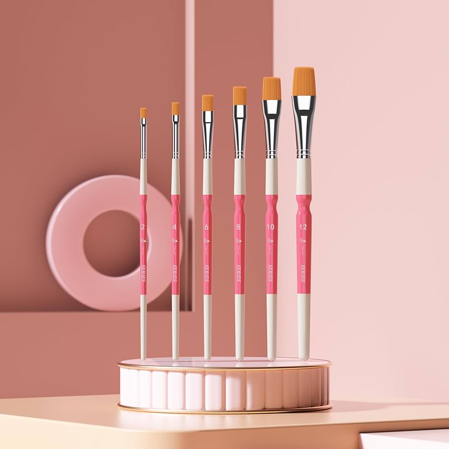 ナイロン平筆 5本セット ナイロン平筆 5本セット ナイロン平筆 5本セット