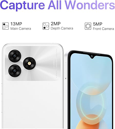 Miniatura 4 de UMIDIGI Teléfono celular desbloqueado, G5A MTK Helio A22 4+4 GB +64 GB Android Smartphone desbloqueado con pantalla completa de 6.52 pulgadas,