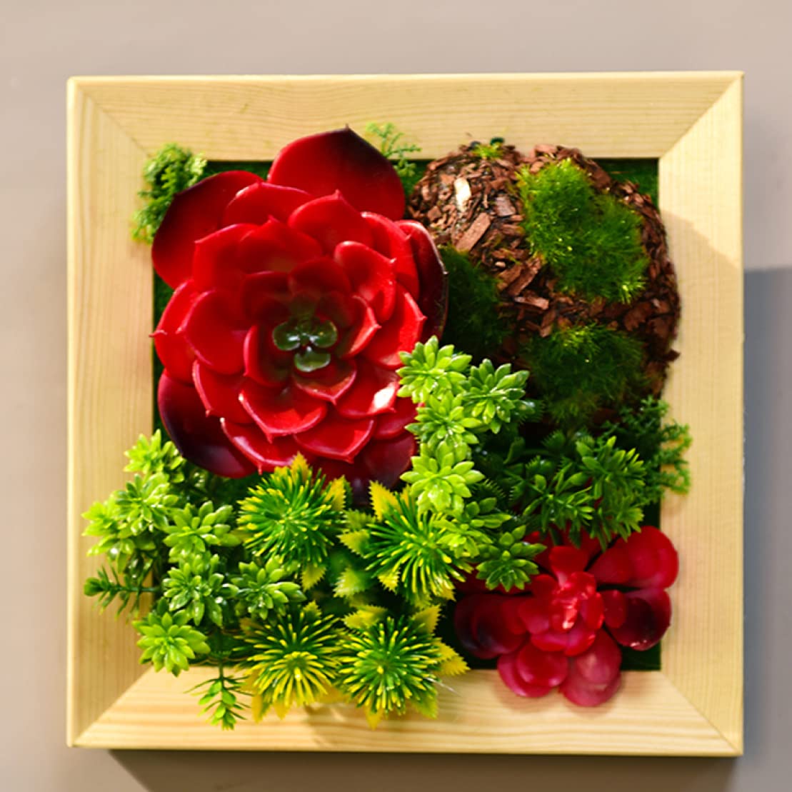 Amazon｜HGJH ウォールグリーン 壁掛け リアル 人工観葉植物 フェイク