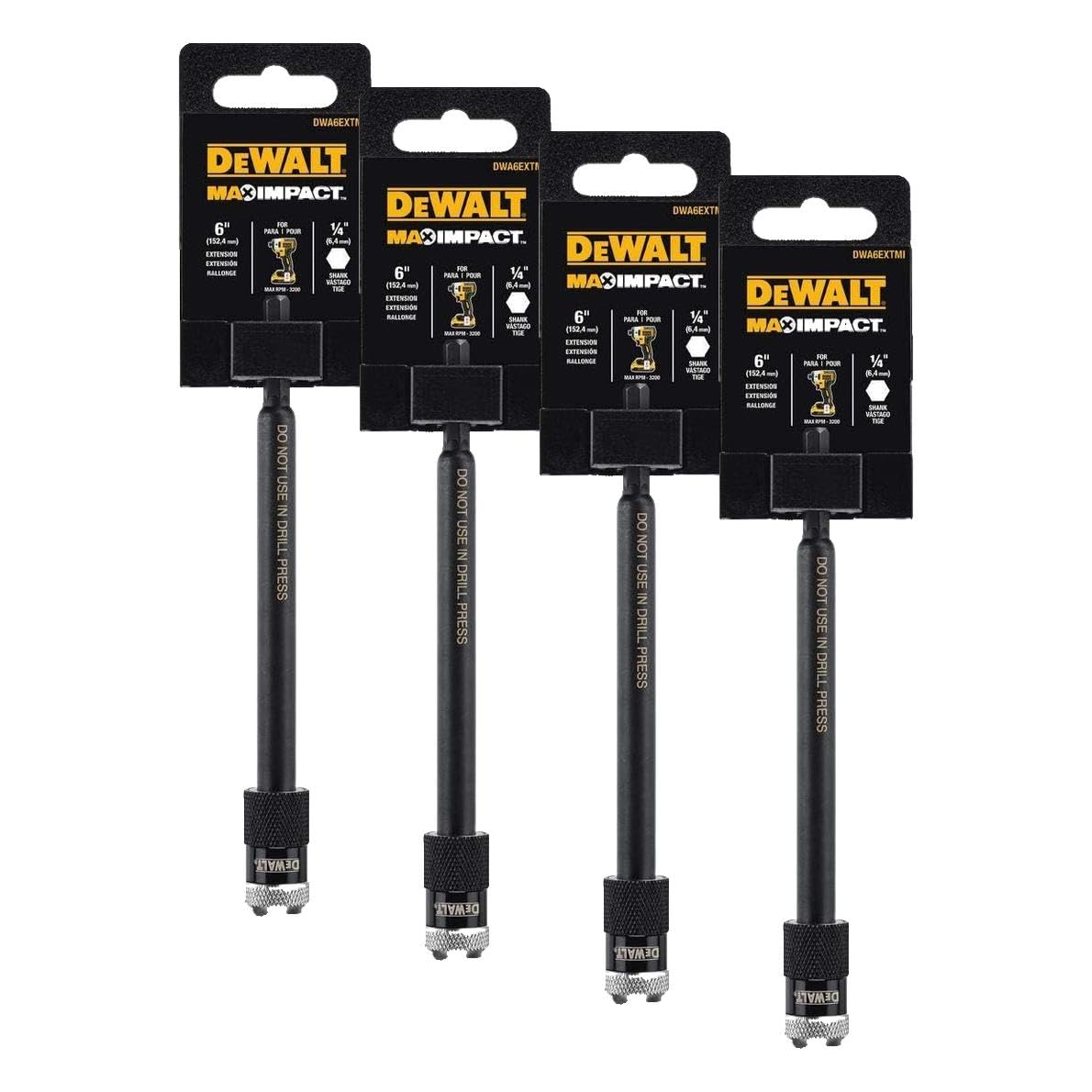downt 「downt」 DEWALT Drill Bit Holder Extension, Impact Ready, 6-Inch (DWA6HLDFT