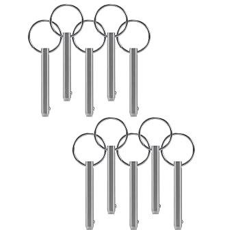 10 Pack Quick Release Pin,Full 316 Stainless Steel, Diameter 1/4